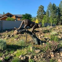 Estatuas de Animales Personalizadas, Escultura de Leopardo de Bronce de Tamaño Real en el Árbol para Decoración de Jardín Exterior