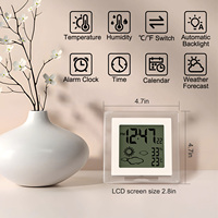 ZHX S361 Moniteur d'humidité de la température intérieure Réveil LCD numérique Station météo avec rétro-éclairage