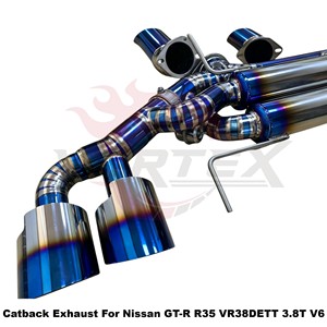 ระบบท่อไอเสียแบบวาล์ว Vortex Purple Burnt Titanium ขนาด 102 มม. สำหรับ Nissan GT-R R35 VR38DETT 3.8T V6 ชุดระบบจูนแบบติดตั้งได้โดยตรง - Product Image 2