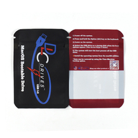 Conception personnalisée, pochette réutilisable en mylar à fenêtre transparente Ziplock imprimée par gravure pour housse de téléphone portable et emballage de câbles USB