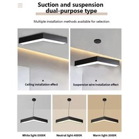 Lumières modernes en forme de V de 800mm, éclairage intérieur de studio, bureau, lustres suspendus à LED, lampes suspendues au plafond