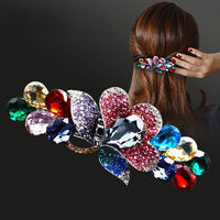 Barrettes coréennes en strass Pince à cheveux en cristal Pince à cheveux en cristal de rhin-drill Pince à cheveux de printemps Updo