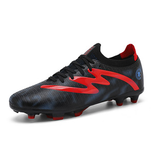 Chaussures de football pour hommes, blanches et vertes, tige synthétique, doublure en mesh, semelle extérieure en caoutchouc, semelle intermédiaire en EVA, crampons FG, coupe basse, respirantes - Product Image 4