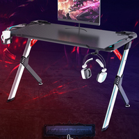 Table de jeu pliable de haute qualité avec éclairage LED et surface en aluminium pour ordinateur portable PC