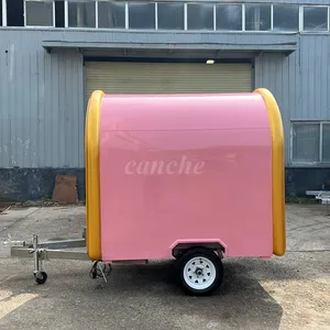 Carrito de Hot Dogs Rosa Mini Estándar Europeo, Remolque Móvil para Venta de Palomitas y Postres, Ideal para Negocios - Product Image 5