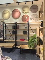 Art déco Sand Dune House Round Wall Art (LK-26098) - Décoration murale en MDF pour salon