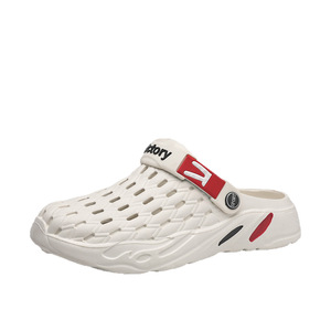 Sandales décontractées Victor en EVA, creuses, antidérapantes, à talon bas, pour l'extérieur, pantoufles d'été, avec logo imprimé en caoutchouc, épaisseur standard, dessus en PU - Product Image 5