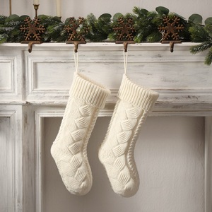 2025 Christmas Stockings Cable Knit Stocking Christmas Decorations Bags Gift Xmas Tree Stocking Ornaments <b>Santa</b> Elk <b>Socks</b> - Product Image 4