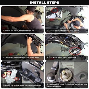 1 Kit de <span class=keywords><strong>suppression</strong></span> d'<span class=keywords><strong>essuie</strong></span>-<span class=keywords><strong>glace</strong></span> <span class=keywords><strong>arrière</strong></span> de voiture en aluminium, bouchon de prise pour Honda Acrua Toyota Mazda Nissan Kia, accessoires de voiture universels PQY-WSS12 - Product Image 6