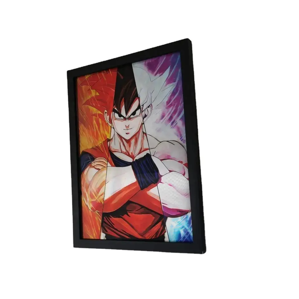 Atacado 3d Flip Lenticular Anime Poster impressão anime cartaz com efeito aleta 3d Home decor cartaz imagem impressão 3d