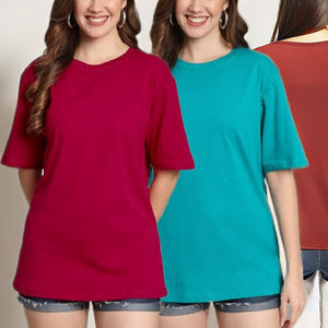 Camisetas Extra Grandes para Mujer, 100% Algodón, Corte Recortado, con Logotipo Bordado, Talla XS, Disponible al por Mayor - Product Image 2