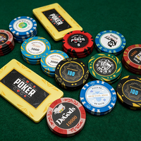 Conception personnalisée de jetons de poker multi-faces de 14 grammes avec logos imprimables, adaptés aux soirées casino et aux divertissements