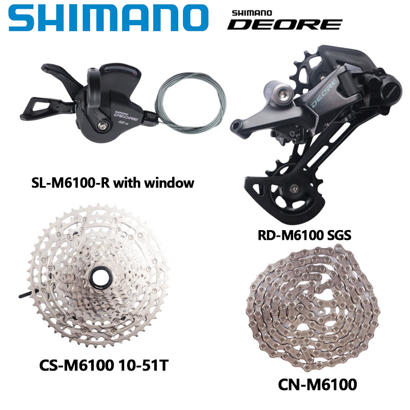 Shimano Deore M6100 12速 コンポセット 10-51T SHIMANO DEORE M6100 Groupset - 1x12s MTB Kit for 10-51T