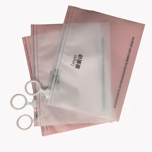 Maat Bedrukte Kleding Logo Gift Clear Vinyl Pvc Rits Zakken