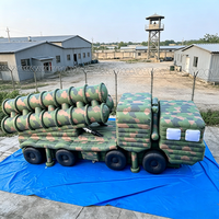 Réplique de char gonflable réaliste pour exposition de défense, camp d'entraînement, accessoires de paintball, taille personnalisée, camouflage, scène de jeu extérieure