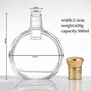 Botella de copa de vino personalizada de 500ml y 700ml para brandy, whisky, <span class=keywords><strong>vodka</strong></span>, fabricación de licor, sellado de corcho - Product Image 4