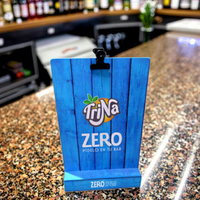 Publicité promotionnelle porte-menus en bois avec clip en métal