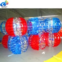 Azul Cuerpo Humano parachoques bolas persona dentro de fútbol golpe juego aire Zorbing bola burbuja de fútbol inflable