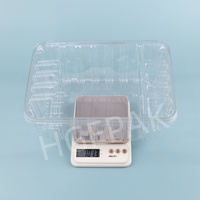 Boîte à burger transparente jetable en PET/RPET de 85 oz avec couvercle séparé, conteneur alimentaire en plastique transparent pour boulangerie, gâteau roulé, pain et gâteaux