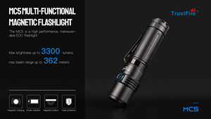 <span class=keywords><strong>Linterna</strong></span> TrustFire MC5 de Largo Alcance y Alta Potencia 3300LM, <span class=keywords><strong>Linterna</strong></span> LED Magnética para Viajes al Aire Libre y Senderismo - Product Image 2