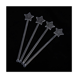 Agitador de cócteles de plástico reutilizable, varilla agitadora con cabeza ovalada/redonda para mezclar cócteles, café y bebidas, herramientas de bar. - Product Image 4