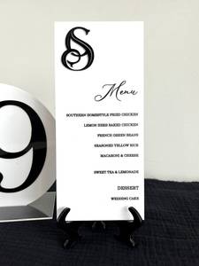Personalizado 3mm acrílico duro blanco boda Bar signo boda Bar menú firma bebidas con soporte de número de mesa - Product Image 5