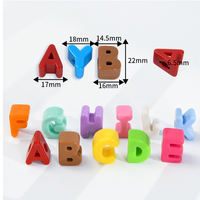 Perles en vrac colorées A-Z, à grand trou de 6 mm, pour bracelets, cordons, porte-clés et accessoires décoratifs DIY