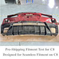 Diffuseur de pare-chocs arrière en fibre de carbone C8 pour Chevrolet Corvette C8 Z07 Stingray 2020 à 2025