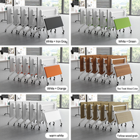 Table de conférence et de formation pliable multifonctionnelle, durable et minimaliste, avec combinaison de chaises, bureau modulaire