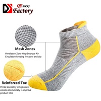 Chaussettes en maille de coton pour hommes, bas à la cheville, d'athlétisme, de course, avec Ventilation, à coussin d'air