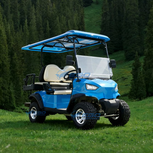Voitures de golf électriques à prix abordable, voiturette de golf électrique à quatre roues pour le tourisme, 4 places avec compteur professionnel - Product Image 1