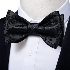 Self-<strong>Tie</strong> Men's Polyester <strong>Bow</strong> <strong>Tie</strong> <strong>Black</strong> Floral Pink Green Blue Paisley Solid Butterfly Wedding Prom Tuxedo Suits Accessories Gift - Product Image 2