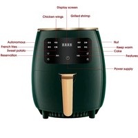 Friteuse à air intelligente à écran tactile de 4,5 L pour la maison, avec plusieurs fonctions - Friteuse à pommes de terre, four à micro-ondes, four électrique