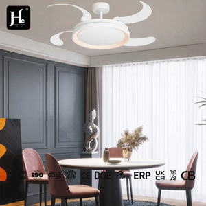 New 42 inch retractable <b>ceiling</b> fan with <b>light</b>, invisible intelligent <b>ceiling</b> fan with <b>remote</b> <b>control</b> - Product Image 3