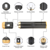 Mini broyeur électrique d'herbes sèches, distributeur automatique de tabac, broyeur de tabac USB, accessoire de fumage Dichavador