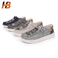Chaussures décontractées Hebo de haute qualité, fabricant de chaussures décontractées en toile, mocassins en cuir pour hommes en gros, mocassins en daim personnalisés