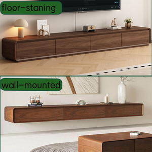 <span class=keywords><strong>Mobile</strong></span> TV in Legno Massello di Noce Moderno e Semplice, Tavolino da Caffè Regolabile, Supporto TV Minimalista <span class=keywords><strong>per</strong></span> Sala da Pranzo, Hotel, Soggiorno - Product Image 2