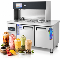 Station de préparation de boissons intégrée en acier inoxydable OEM pour salon de thé