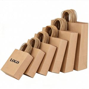 Factory Direct Customizable Free Design Reusable Kraft Paper <b>Shopping</b> Bag Sturdy Ideal for <b>Small</b> Business Packaging - Product Image 1