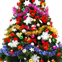 Sapin de Noël artificiel pré-orné avec décorations dorées, ensemble de sapins en PVC pour la décoration de la maison et des fêtes