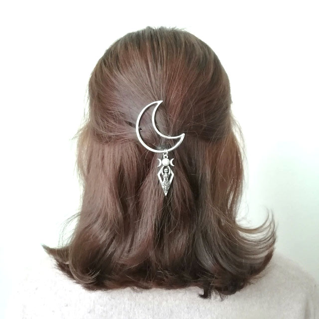 Простой в виде геометрических фигур Wicca минималистские наручные часы с богиня шпилька полая хвост зажим для волос