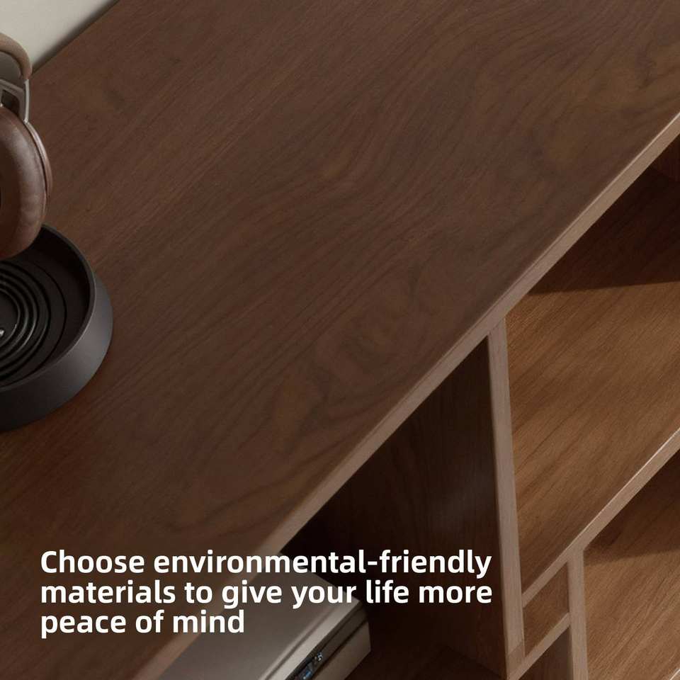 DU'S Modern Solid Wood Bookcase, Large-capacity Open-plan Living Room ...