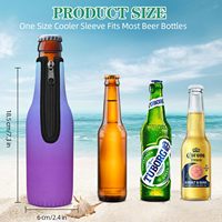 Manchon isolant en néoprène vierge pour transfert thermique, pour bouteilles de bière à col long de 330 ml, supports vierges pour artisanat