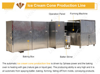 Machine à glace à gaufres automatique, appareil de cuisson du sucre roulé et des biscuits, utilisation commerciale, 10 pièces