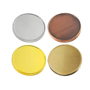 Stock Mould Factory Custom Solid Metal Zinc Alloy Brass Steel Gold Silver Copper Coin Blank Sublimation Coin For Wholesale