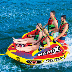Inflatable Water Tube Four Seater <b>Towable</b> Float For Adults With PVC Material - Product Image 1