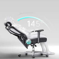 AJUNION Chaise de travail ergonomique réglable avec dossier en maille Chaise de bureau confortable et pivotante pour ordinateur avec soutien lombaire et cervical