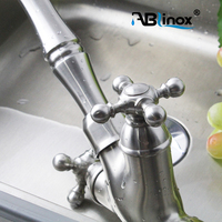 Robinet de cuisine moderne en acier inoxydable 304 316, robinet à double poignée, mélangeur chaud et froid avec pulvérisateur pour la cuisine à domicile