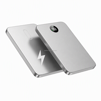 Batterie externe magnétique sans fil 5000mAh 10000mAh 22.5W GaN Type-C à charge rapide avec affichage LED en aluminium, logo personnalisé, commande en gros
