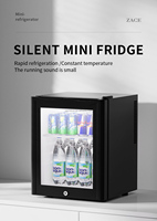 Réfrigérateur mini-bar de haute qualité 62L, porte en verre de luxe, compresseur, installation portable, électrique, usage domestique, hôtel, extérieur